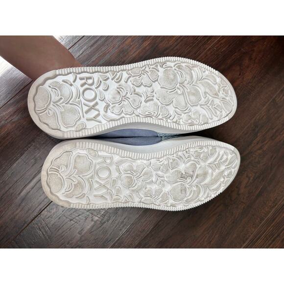 Roxy Women's Sheilahh Platform Sneaker 8.5 Blue Low Top Beachy Chunky - Picture 6 of 7